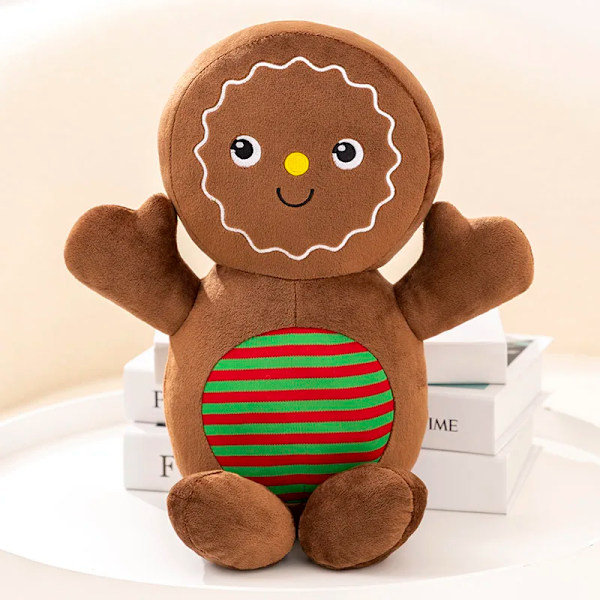 Bedårande pepparkaka bröd plysch leksak fylld kola choklad pepparkakor man kudde jul gran