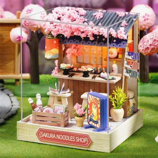 Baby Hus Mini Miniature Dukke Hus Gør-det-selv Lille Hus Kit Magning Værelse Legetøj