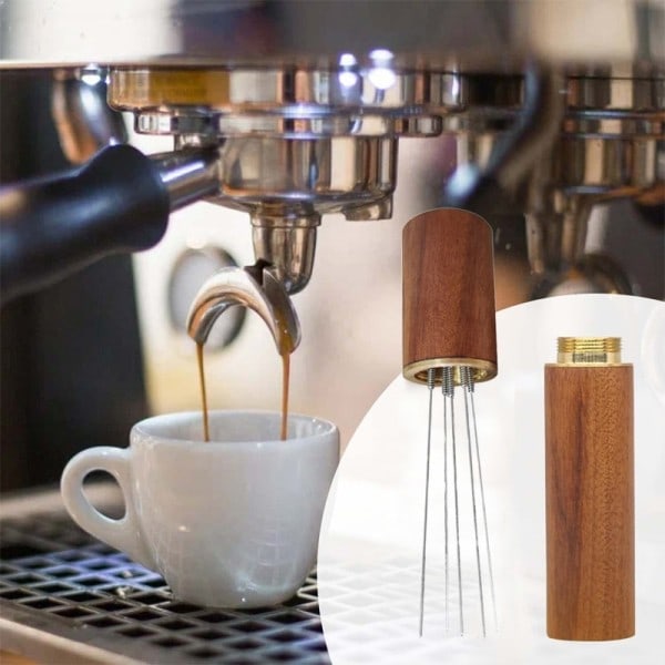 Espresso Kaffe Omrörare Distributör Nål Rostfritt Stål Kaffe Pulver Tamper Wdt Verktyg