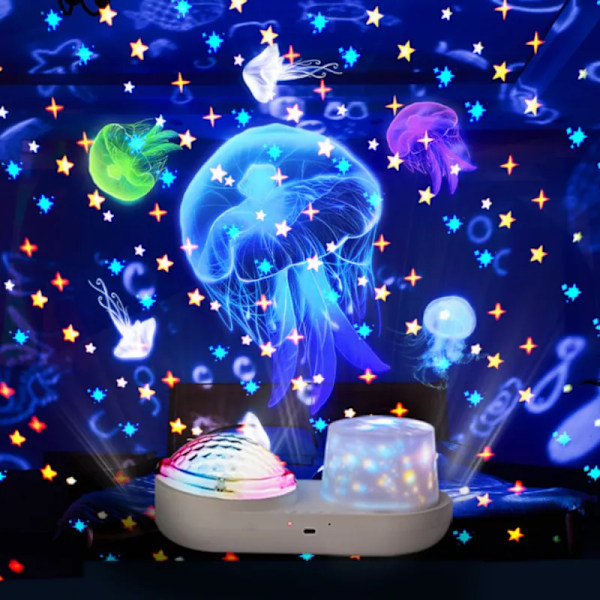 Dynamisk 360 grader Ocean Starry Sky Galaxy Projection Light