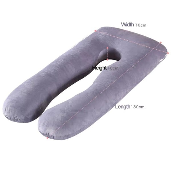 Graviditet pute 130*70cm Søvn midje pute for gravide kvinner