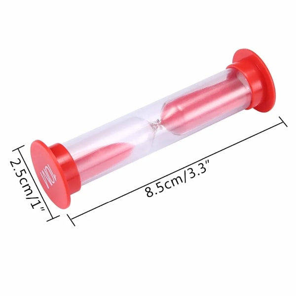 Set om 6  Sand Timer Plast Timglas Timer Färgglada Sandglas Timglas litet