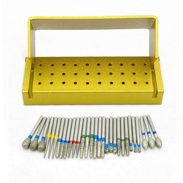 30st Dental Diamant borr borr desinfektion block hög hastighet handstycke borr hållare