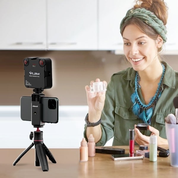 VL81 LED Video Lys Kamera Lys 3200-5600K 850LM 6.5W Med Kald Shoe Mini Vlog Fill Light 3000mAh Panel Lampe