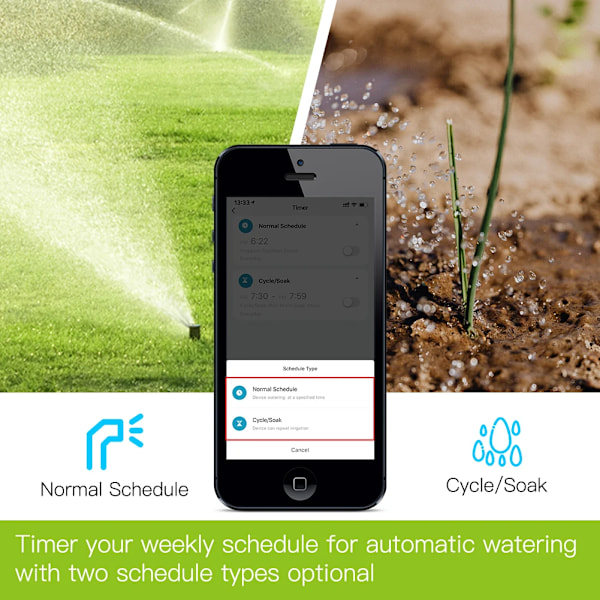 Smart Tuya Bluetooth Hage Vann Timere