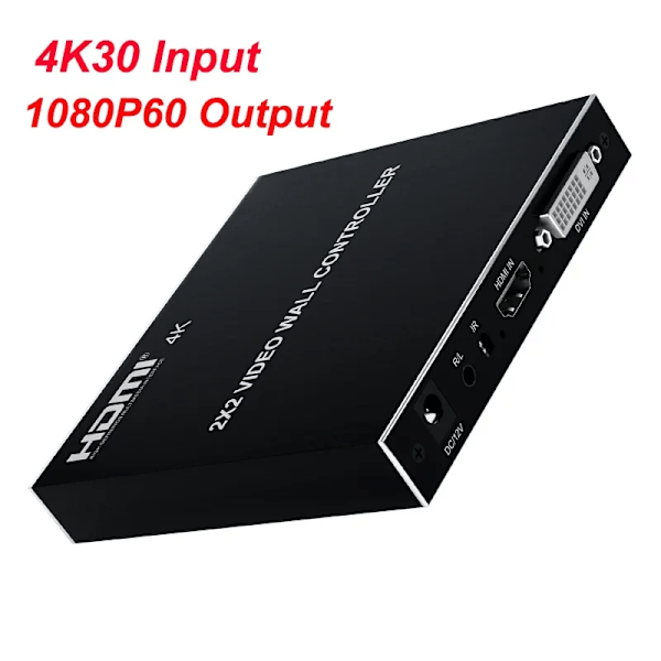 4K 30hz 2x2 DVI HDMI Video Wall Controller Multi-screen Splicing Box