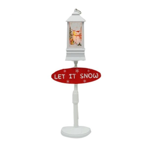 Julenissen Jule Tre Snømann Gate Lampe Dekor Ornamenter Snø lys