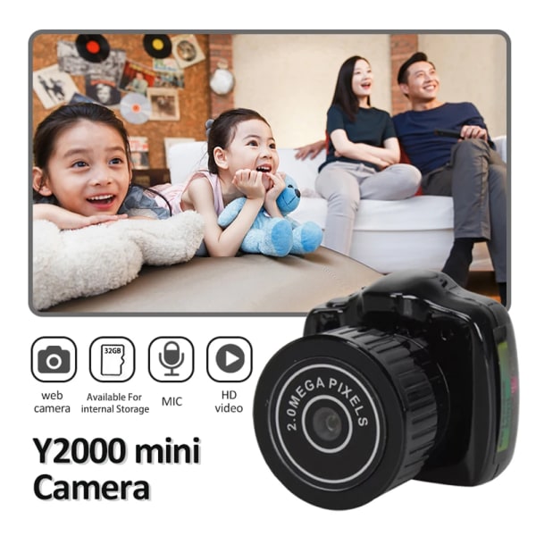 Pieni kamera HD video ääni tallennin auto urheilu mikro kamera verkkokamera mikrofonilla Y2000 videokamera