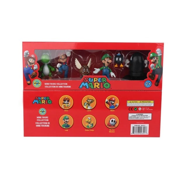Super Mario Bros PVC Action Figur Leker Dukker Modell Sett