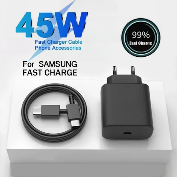 PD 45W USB-C Snabb Vägg Laddare för Samsung