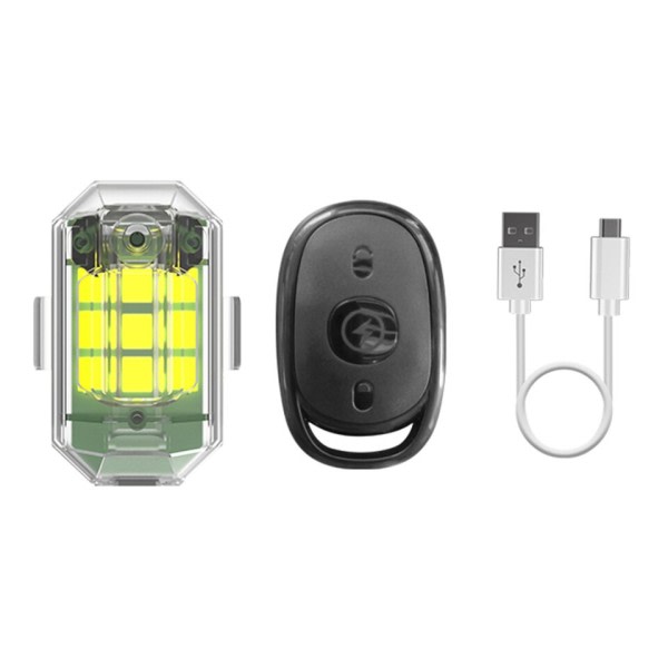 Vandtæt LED Anti-kollision Advarsel Lys Genopladeligt Motorcykel Blinkende Baglygte til Cykel Fly Drone Strobe Lys