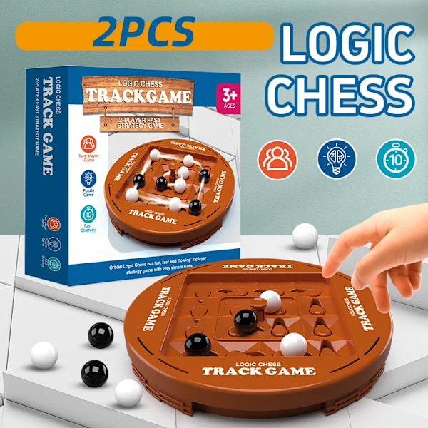 Bästa kvalitet Spår Logik Schack Pair Kamp Svart vit Go Barn's Tänker träning Hjärna Boosting Intelligence Bräde Spel Fest leksaker