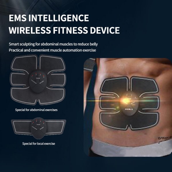 EMS Mave Fitness Instrument Genopladeligt Sport Udendørs Mave Maskine Slankning Mave Artefakt Muskel Dovne Mennesker Mave