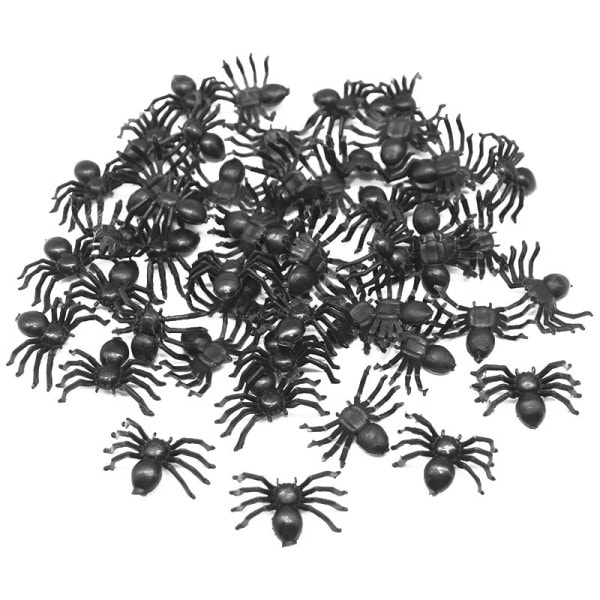 50kpl Kauhu Musta Hämähäkki Haunted House Spider Web Baari Juhla Sisustus tarvikkeet Simulaatio Tricky lelu