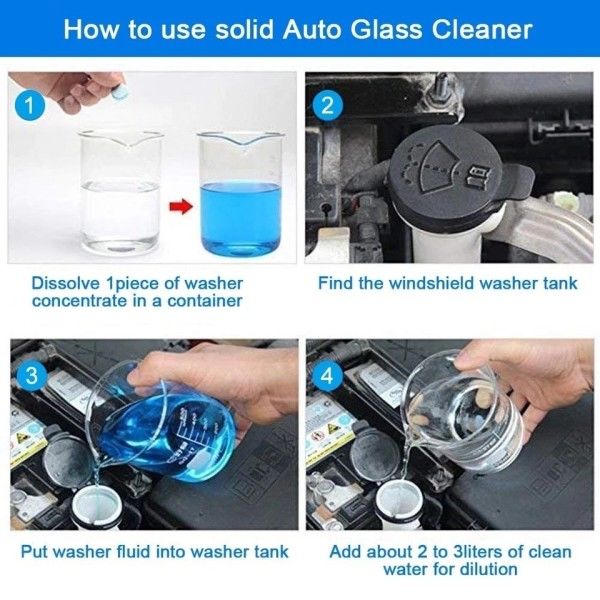 Solid Cleaner Auto Tuulilasi Pyyhin Porekumi Tabletit Lasi WC Siivous Auto tarvikkeet