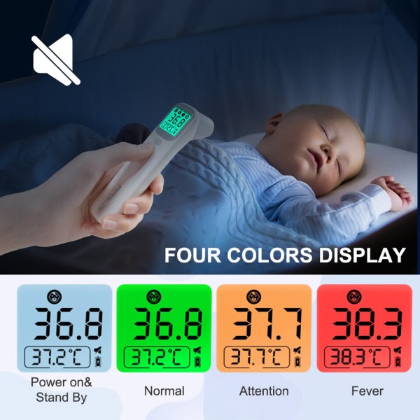 Baby Termometer Infraröd Digital LCD Kroppsmätning Panna Öra Icke-kontakt