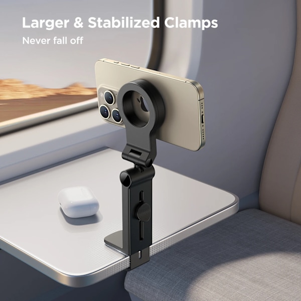 Magnetisk Fly Telefon Holder Mobil Mount Rejse Skrivebord Telefon Stativ Fly Fleksibel Rotation Mount Tog Sæde Stativ