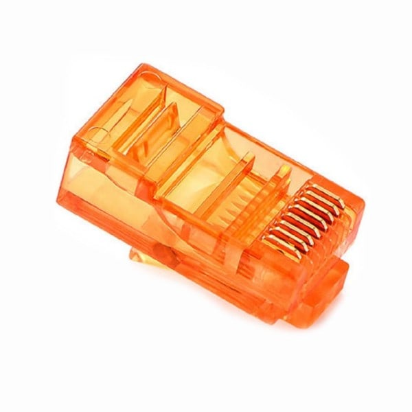 Ethernet kabler modul plugg nettverk kontakt RJ-45 krystall hoder Cat5 farge Cat5e gull belagt kabel