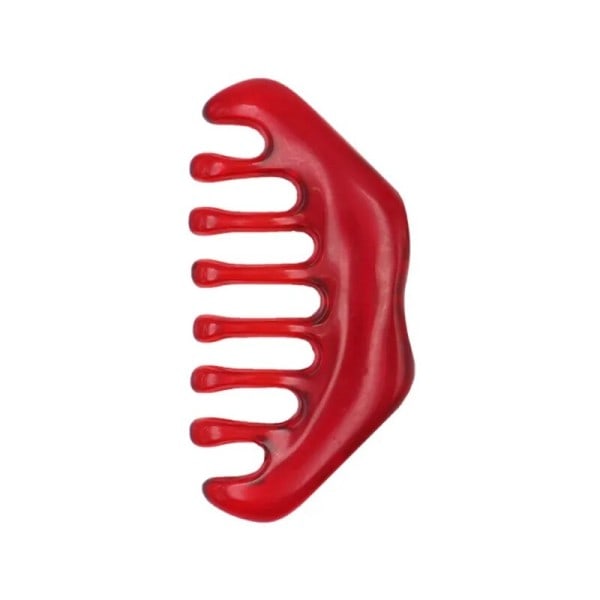 Naturlig stein Gua Sha massasje kam hode kropp skraping soneterapi blod skraping hår kam hodebunn pleie