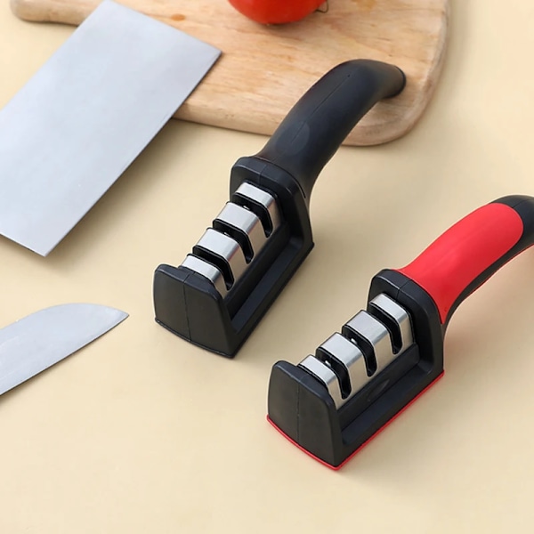 Kniv vässare handhållen multifunktion 3 steg typ snabb slipning verktyg med halkfri bas kök knivar tillbehör prylar