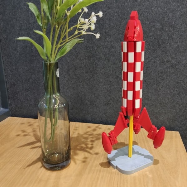 Moc Popular Anime The Adventures Of Tintin And Miloued Rocket Model Building Blocks Construction Set