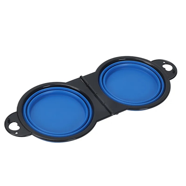 1-styk 2-i-1 foldbar dobbelt skål fodringsskål bærbar udendørs rejse ...