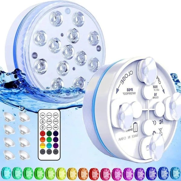 Pool Ljus Undervatten Simning Pool Belysning 13LEDs Uppdaterad Sänkbar Ljus