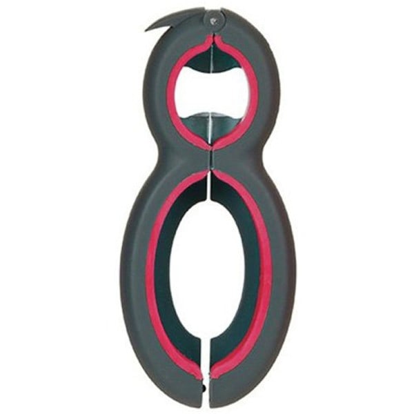 6 in 1 Multi Function Twist Bottle Opener Allt in One Burk 8 shaped Gripper Kan öppnare