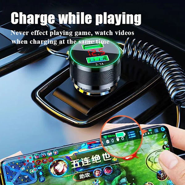 USB bil laddare adapter 150W snabb laddning med kabel 3 in 1