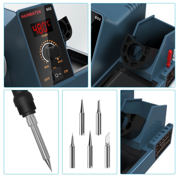 60W professionell lödstation set 200~480℃ temperatur kontroll lödkolv set