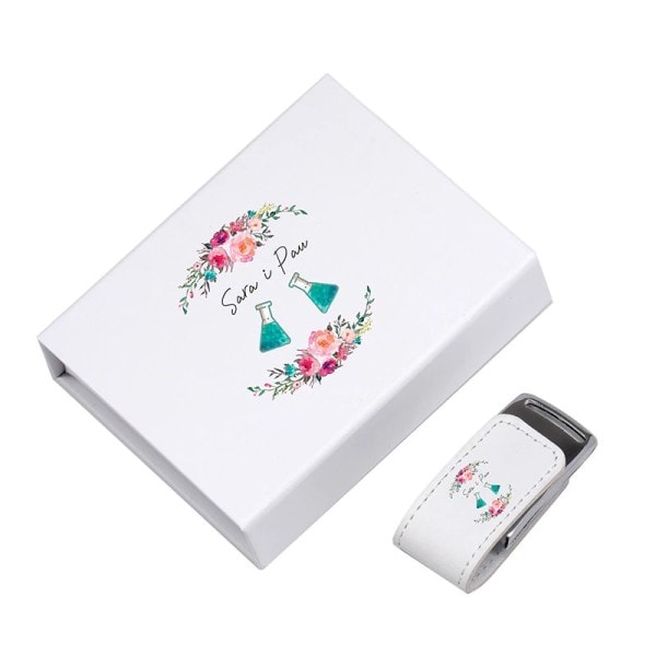 Flash Pen Drives 128GB Pendrive Leather Usb + White Box