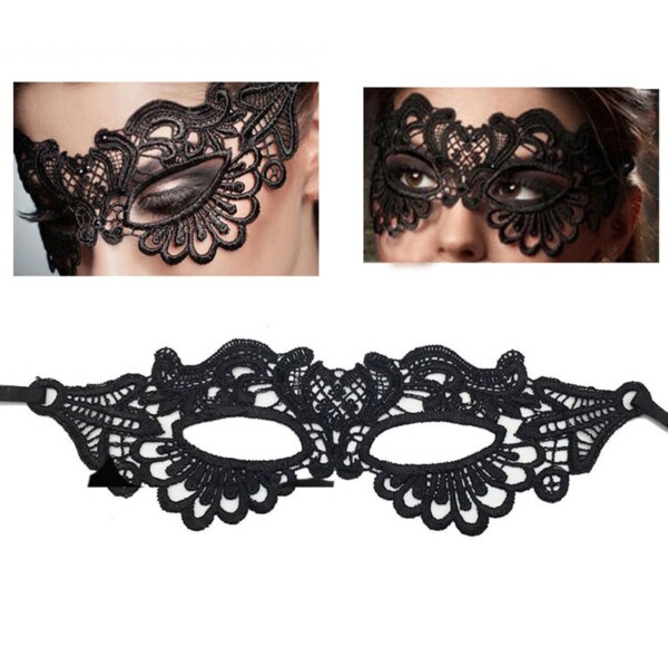 Comeondear 1 Piece Halloween Cosplay Og Party Lace Eye Mask Sexy Lady Cutout Eye Maske