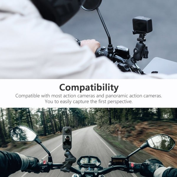 Motorcykel tillbehör hållare styre spegel fäste cykel fäste för DJI OSMO insta360 action kamera