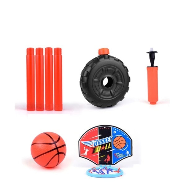 Barn's Basket Spela Set Utomhus Sport Justerbar Stativ Korg Hållare Båge Mål Spel