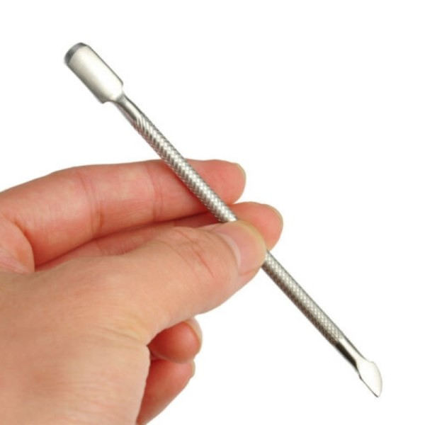 Double Ended Cuticle Pushers Remover Rostfritt Stål Nagellack Scraper Cleaner Nail Art