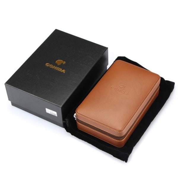 Humidor Sigar Eske Reise Sigar Eske Skinn Seder Tre Sigar Humidor Eske