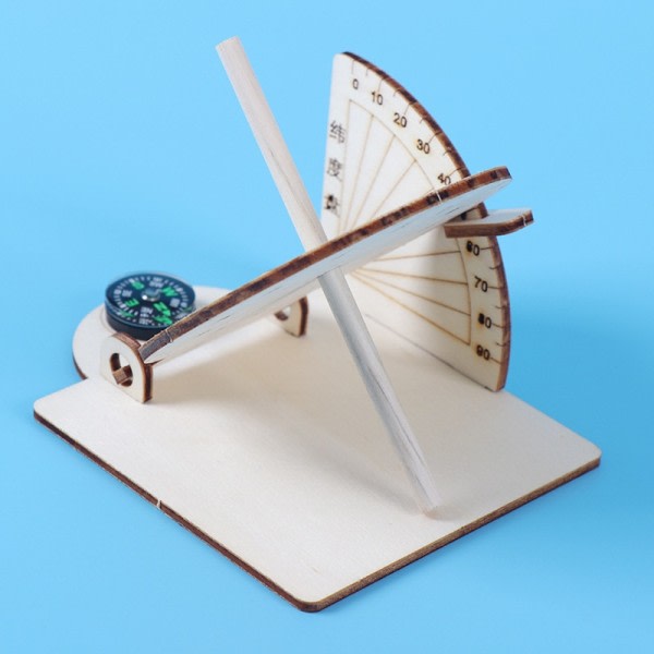 Päiväntasaajan aurinkokello kello puinen tieteellinen malli tee-se-itse opetus apu opetus lelut