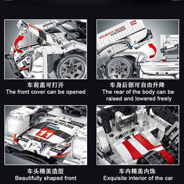 Tekninen kuuluisa Super kilpa-auto rakennus lohko MOC staattinen malli tiilet lapset asennus ajoneuvo sarja