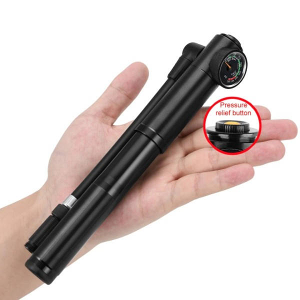 Bärbar Högtryck 500psi Cykel Luft Pump med Mätare för gaffel & Bak Fjädring Stötdämpare Mountain Cykel pump hjul