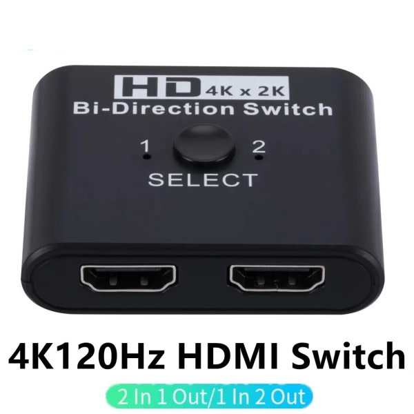 Professionel 4K x 2K HDMI Switch Bi-Direction 2 Porte HDMI Splitter Switch til laptop PC Xbox PS3/4 TV Box to Monitor