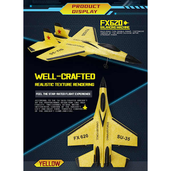 RC Foam Aircraft SU-35 Plane 2.4G Radio Control Svævefly