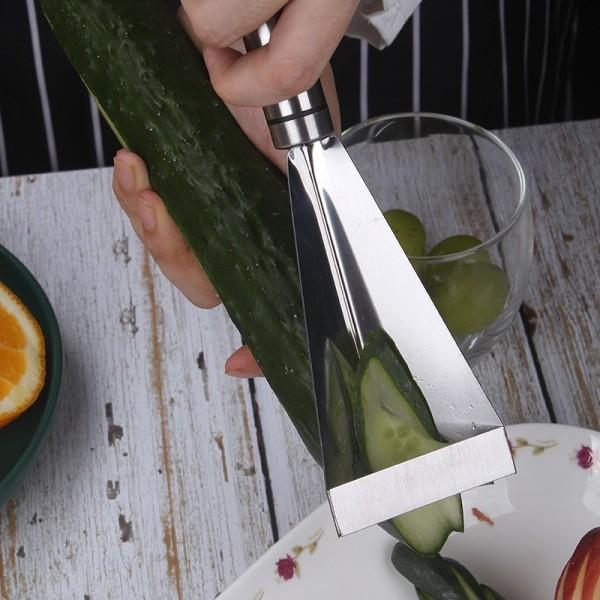 Rustfritt stål frukt utskjæring kniv trekant form grønnsak kniv skjærer