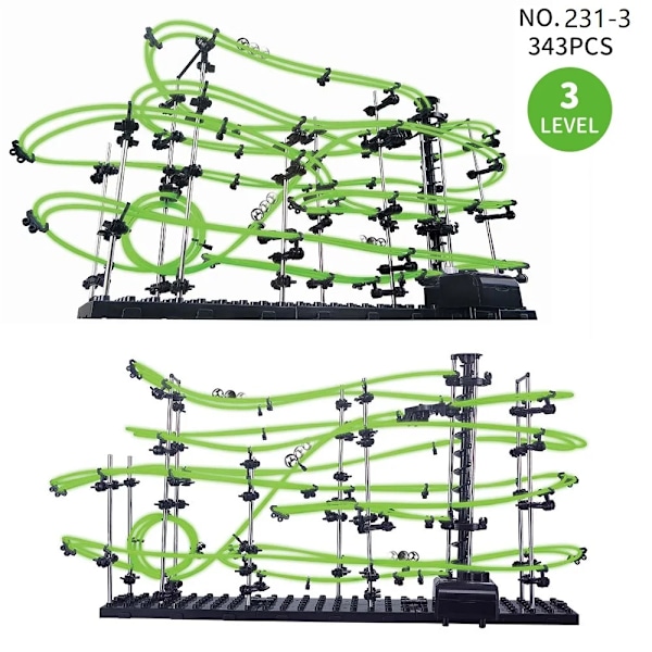 Juoksu Maze Kilpa Rata Pelit Luminous Spacerail Rollercoaster Ball Taso 2 3 4 Sähkö Hissi Malli Koulutus Tiede lelu