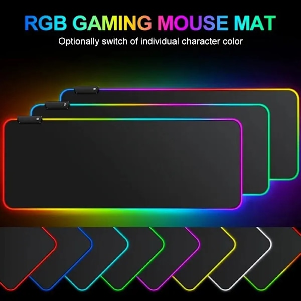 1 piece Large Gaming Mouse Pad Light Modes Touch Control Extended Soft Computer keyboard