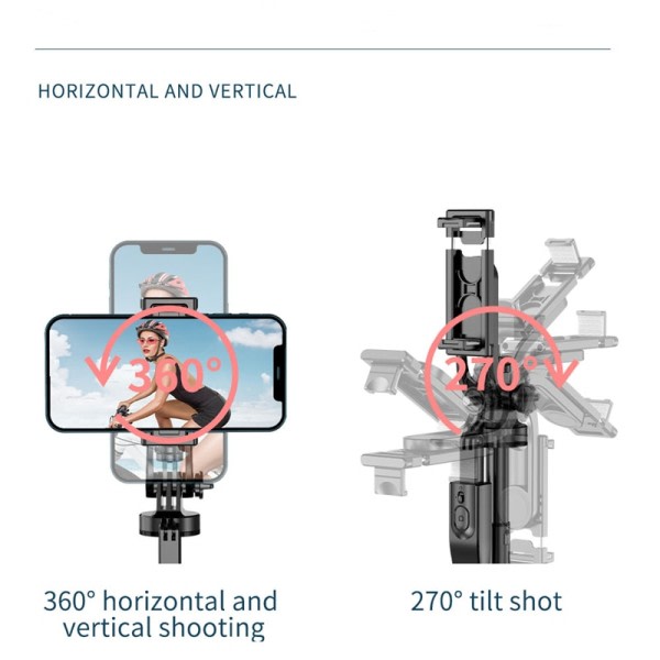 Trådløs Selfie Stick Stativ Stativ Foldbar Monopod  Med Bluetooth Lukker