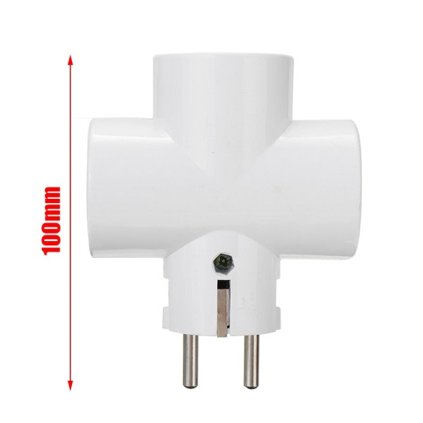 1st ABS fler ström uttag  flerplugg 3-vägs fler plugg uttag adapter