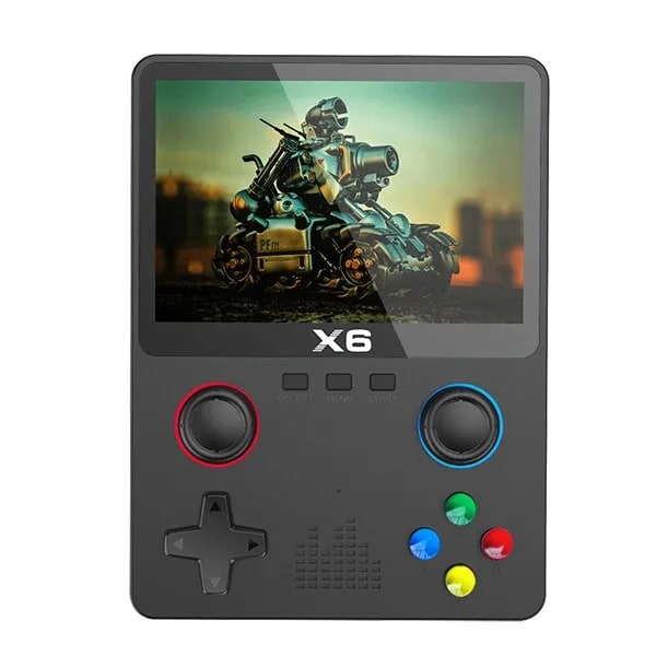 X6 3,5 tuumaa IPS näyttö kämmenlaite peli soitin kaksois joystick 11 simulaattorit GBA video peli konsoli