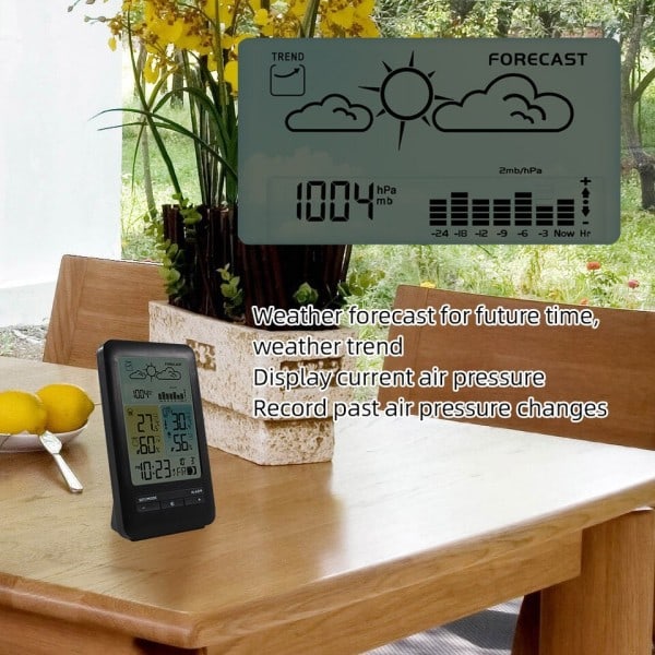 Digital Klokke Vær Stasjon Termometer Hygrometer