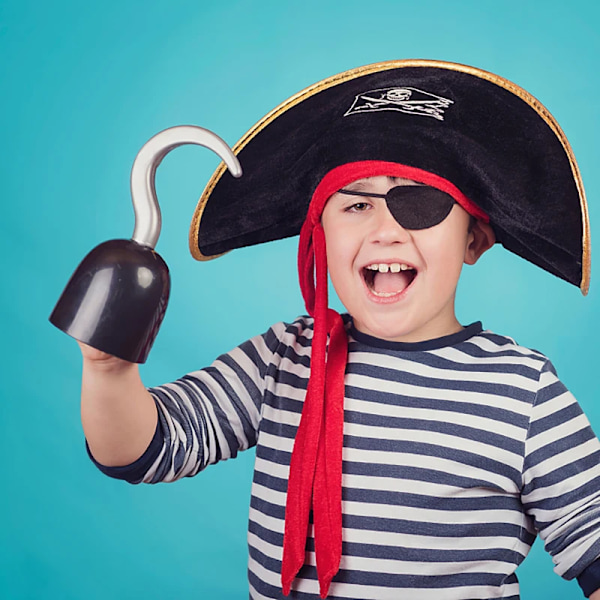 Merirosvo kapteeni Cosplay asu rekvisiitta hattu koukku luuranko silmä merkki