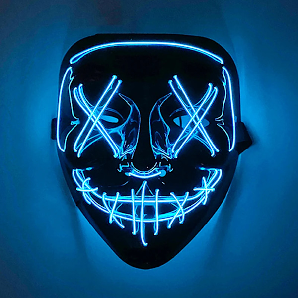 Trådlös Skrämmande Glödande Mask LED Lysande Purge Mask